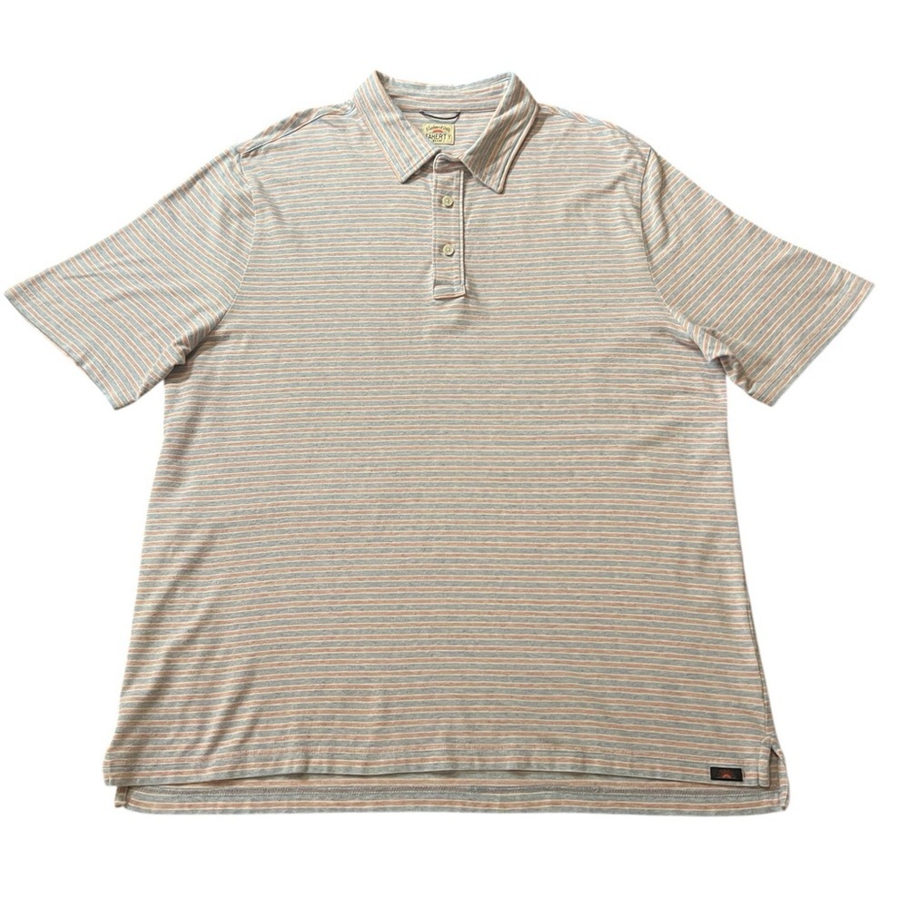 Faherty Multicolor Striped Polo Men’s Shirt Size XL